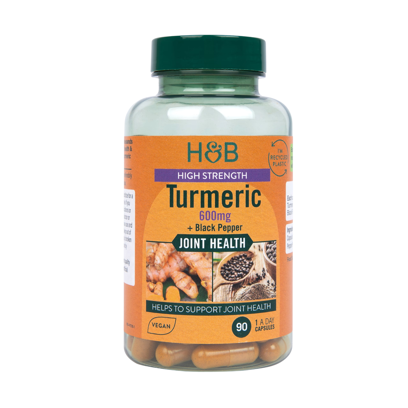 Holland & Barrett Turmeric With Black Pepper 600mg 90 kapsula