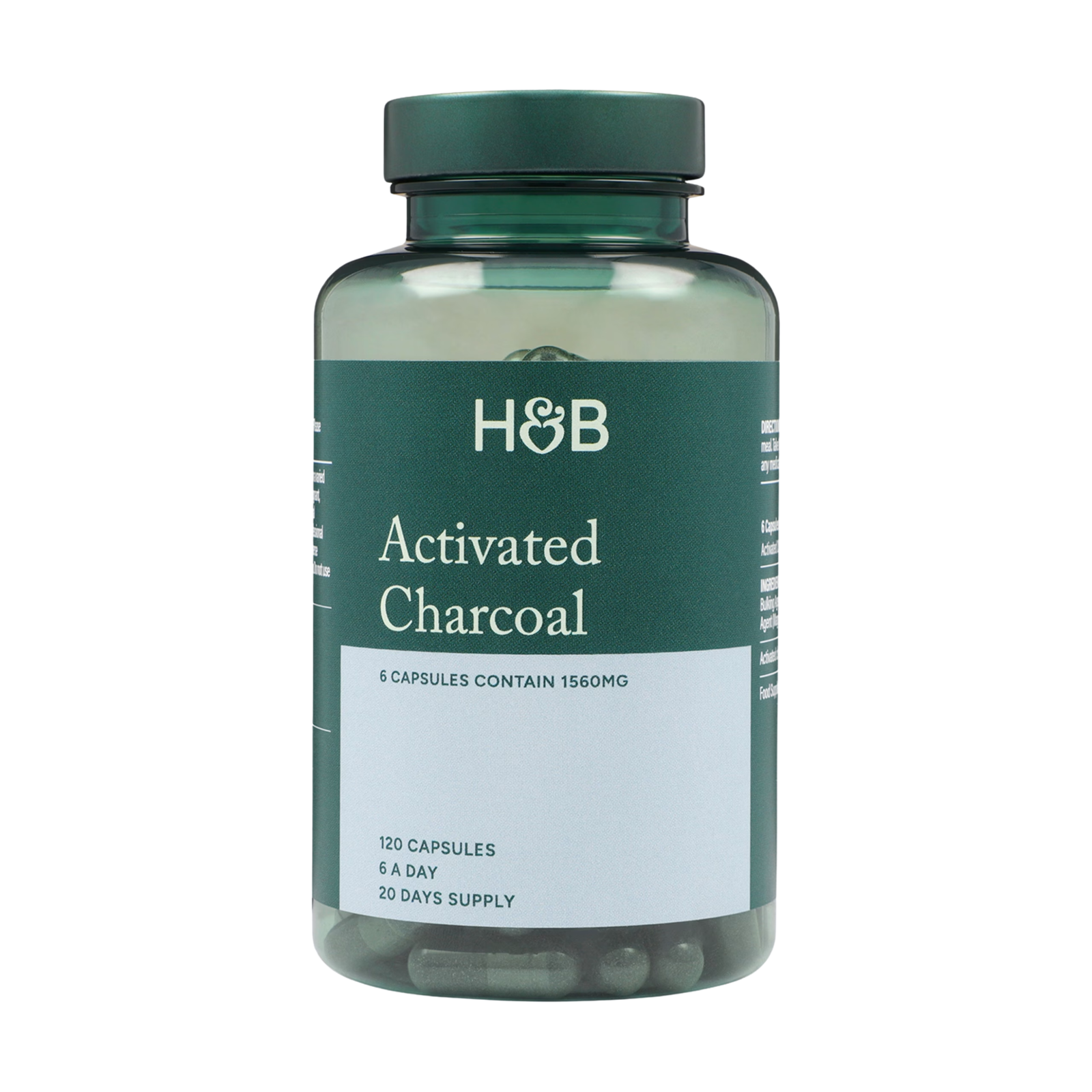 Holland & Barrett Activated Charcoal 1560mg 120 kapsula