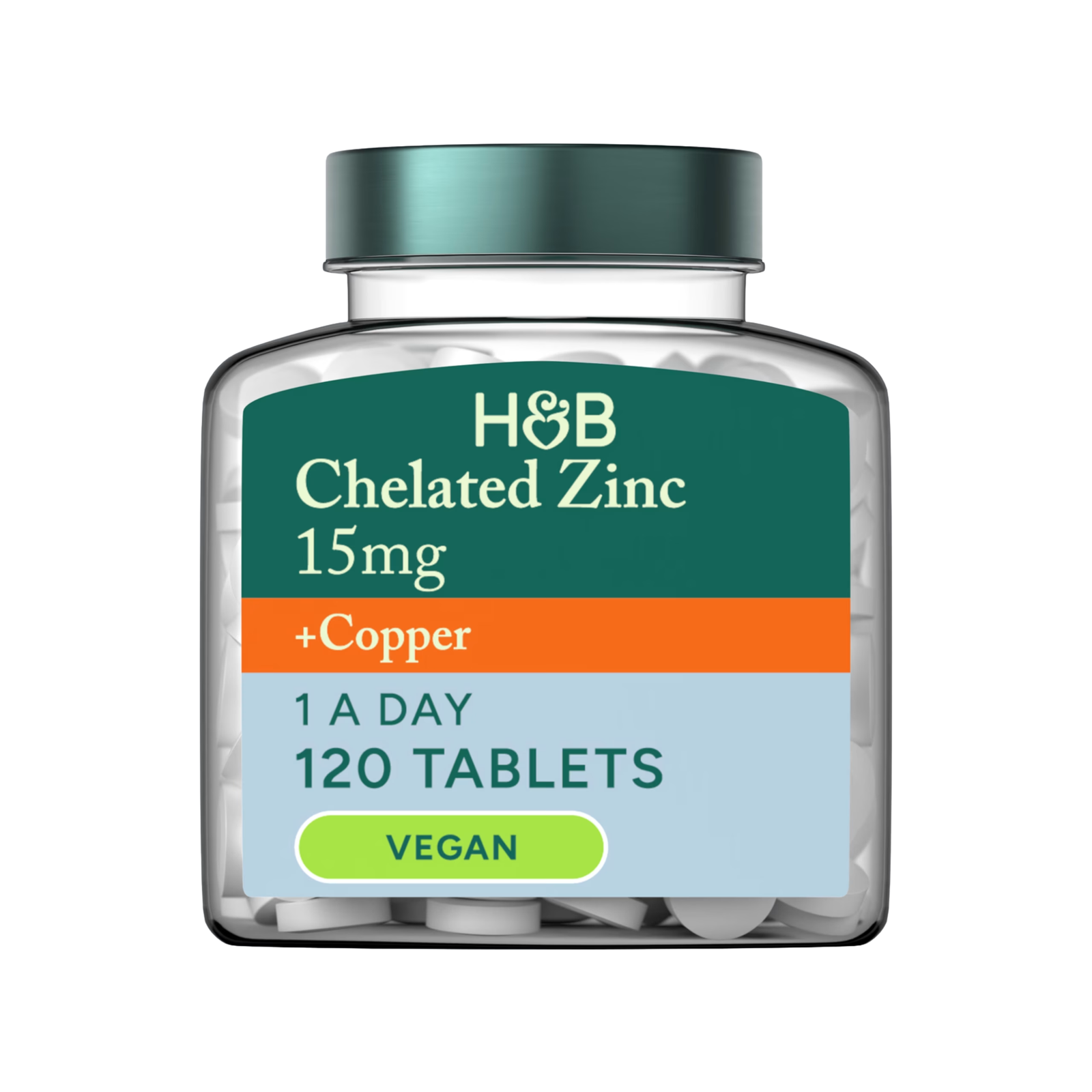 Holland & Barrett Chelated Zinc + Copper 15mg 120 tableta