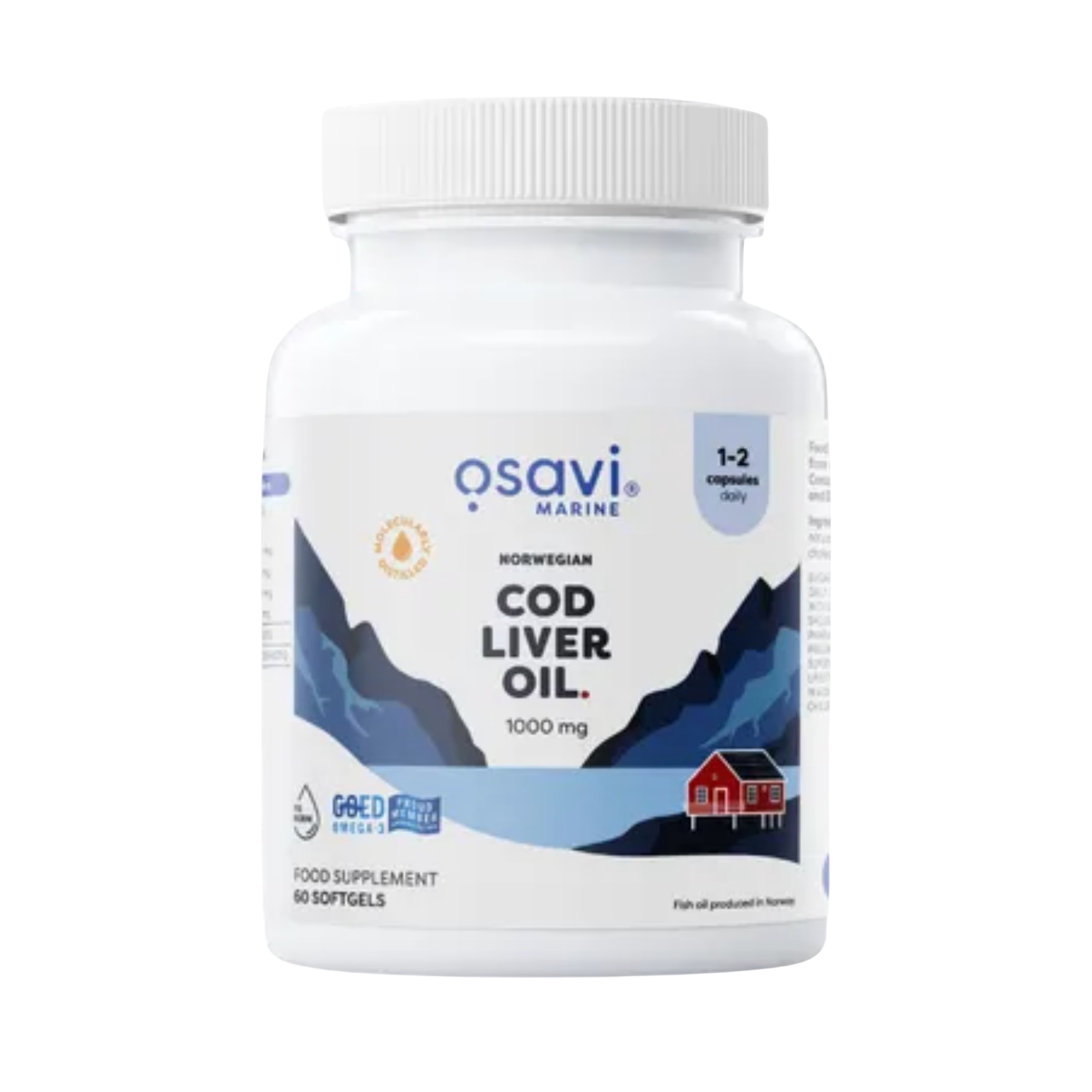 Osavi Norwegian Cod Liver Oil 60 kapsula