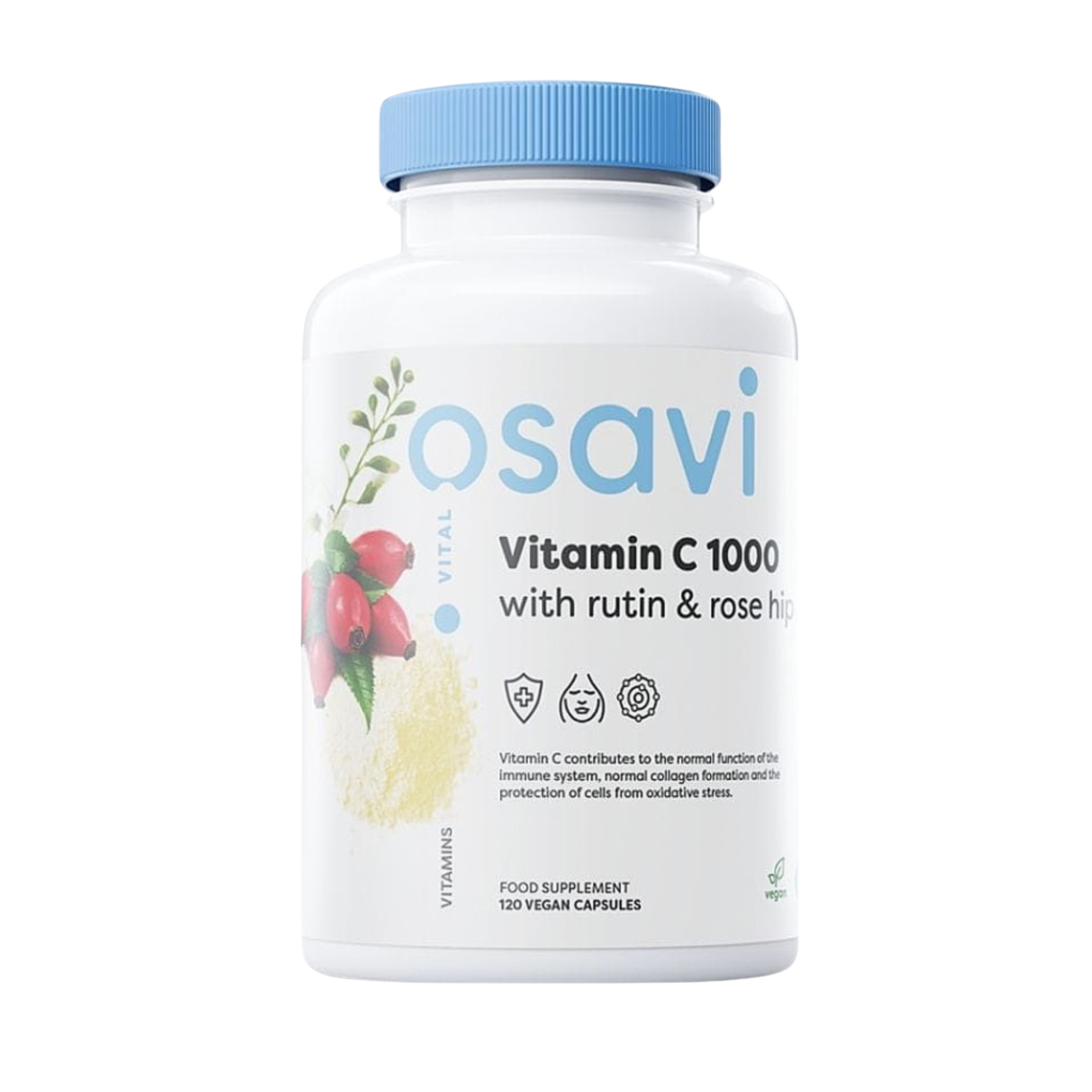 Osavi Vitamin C 1000 with Rutin & Rose Hip 120 kapsula