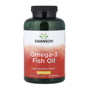 Swanson Omega 3 Fish Oil, Lemon 150 kapsula