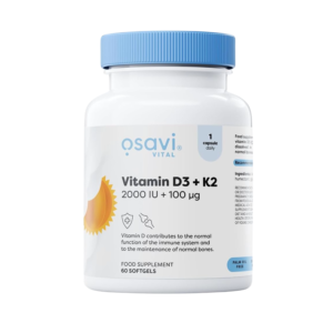 Osavi Vitamin D3+K2 2000IU+100mcg 60 kapsula