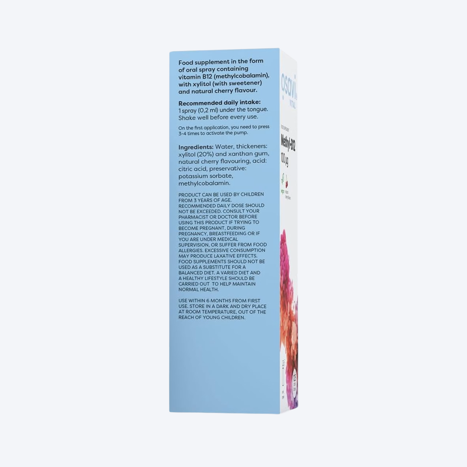 Osavi Methyl-B12 Oral Spray 100mcg 25ml (Cherry) - Image 4