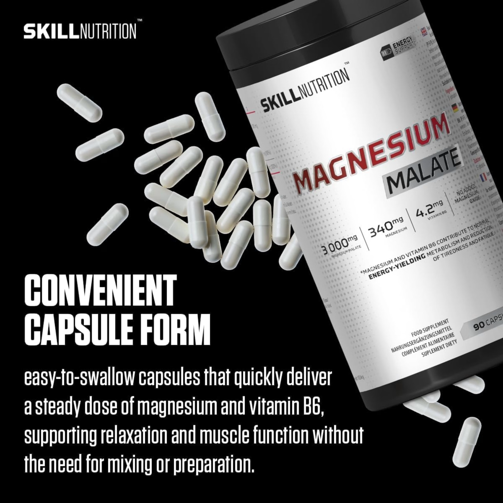 Skill Nutrition Magnesium Malate 60 kapsula - Image 4