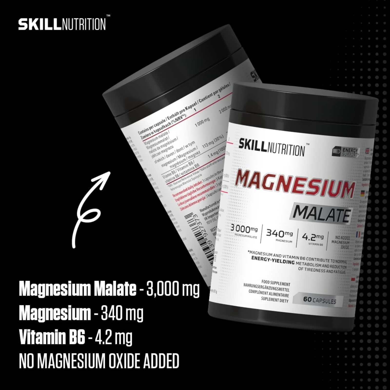 Skill Nutrition Magnesium Malate 60 kapsula - Image 5