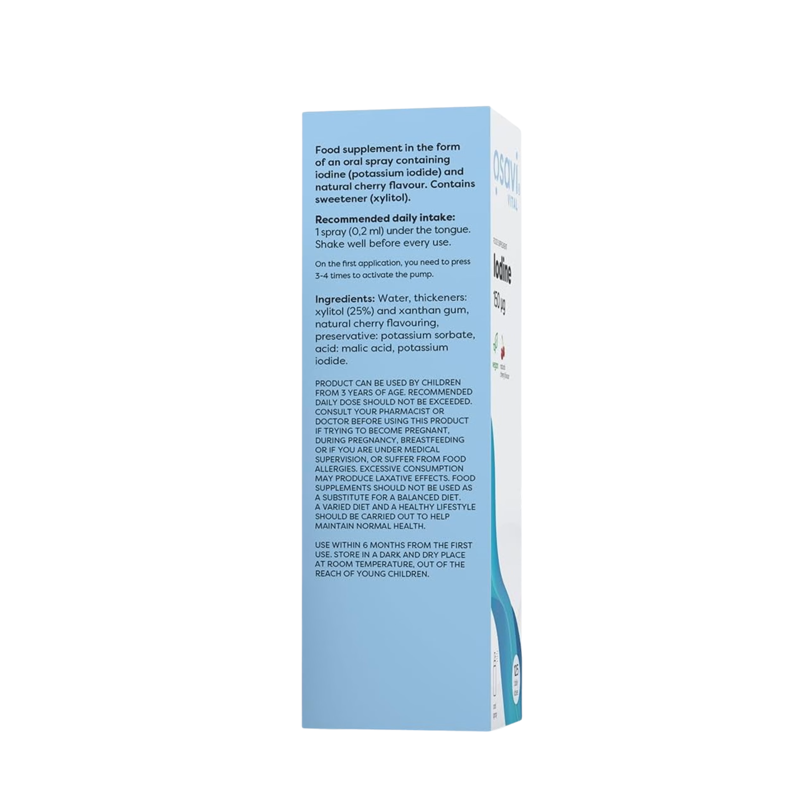 Osavi Iodine Oral Spray 150mcg 25ml (Cherry) - Image 4