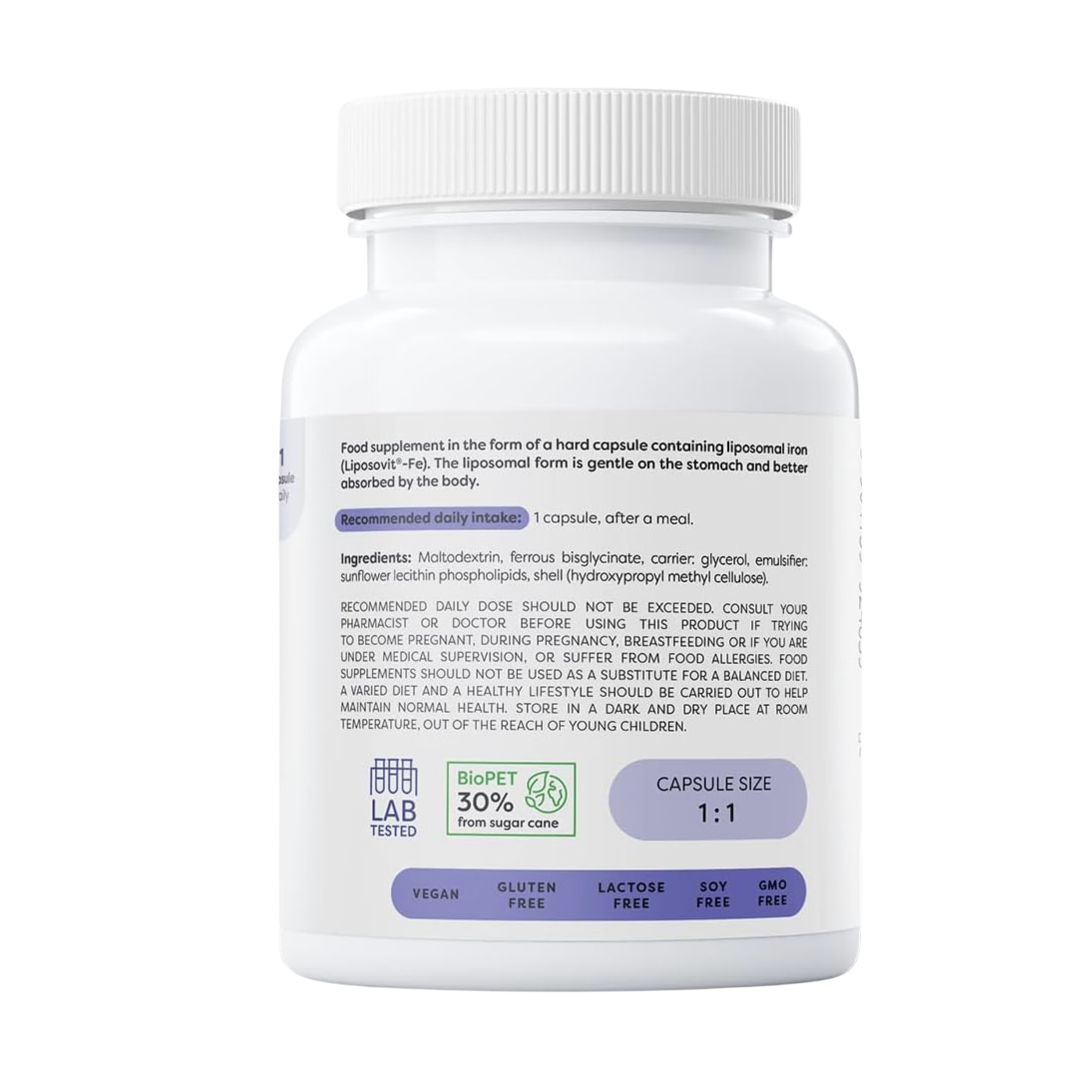 Osavi Liposomal Iron 20mg 60 kapsula - Image 3