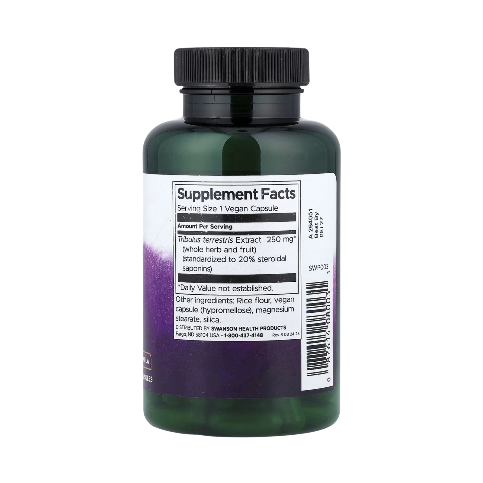 Swanson Mega Tribulus Extract 250mg 120 kapsula - Image 2