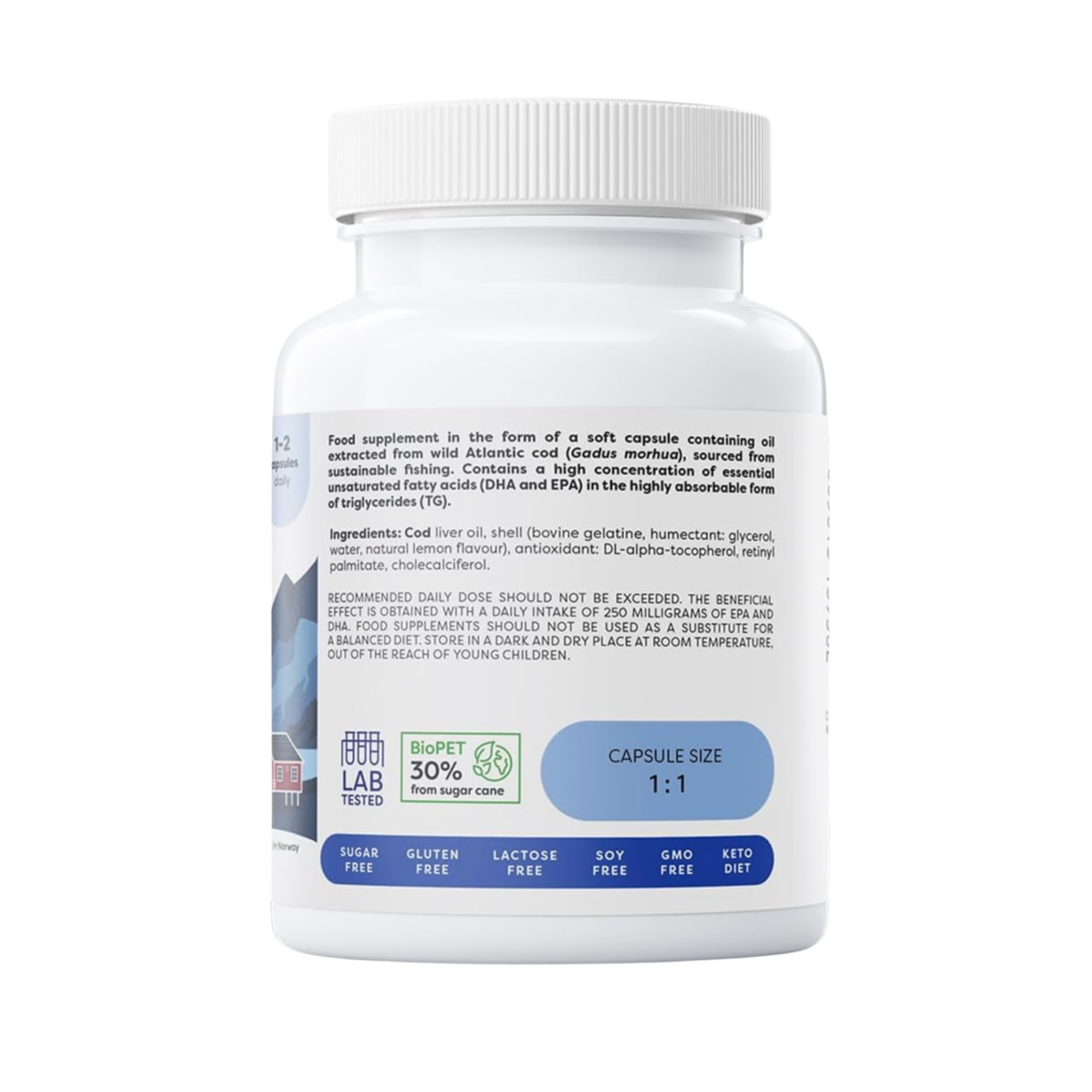 Osavi Norwegian Cod Liver Oil 60 kapsula - Image 3