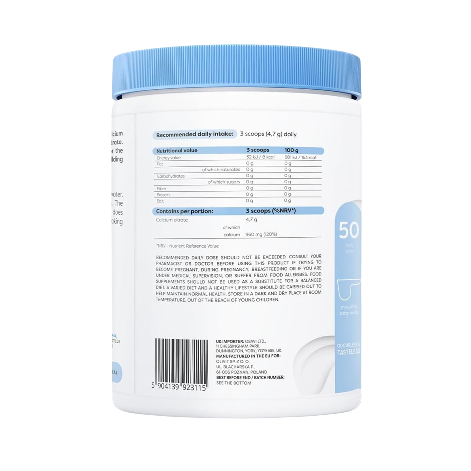 Osavi Calcium Citrate 240g - Image 2