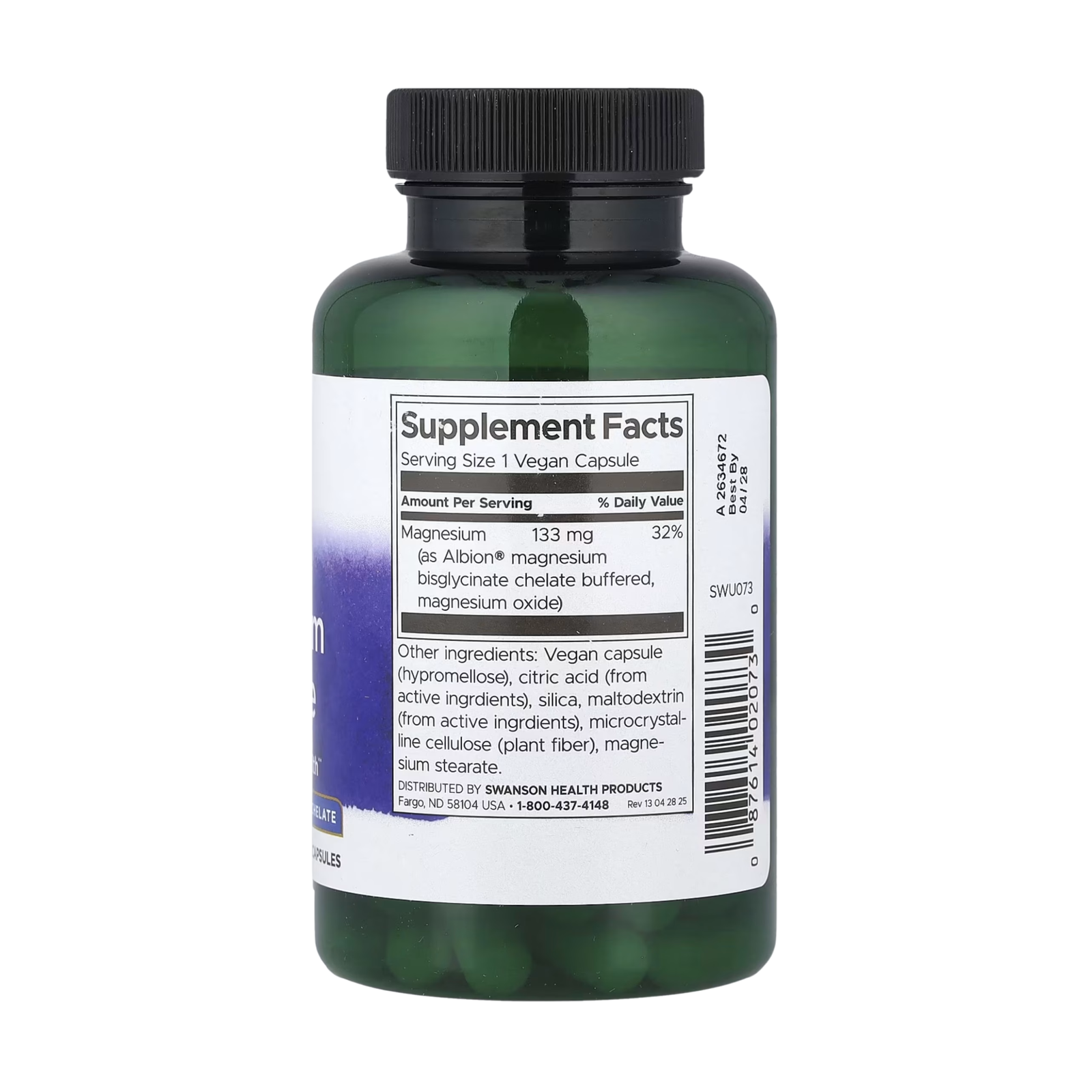 Swanson Magnesium Glycinate 90 kapsula - Image 2