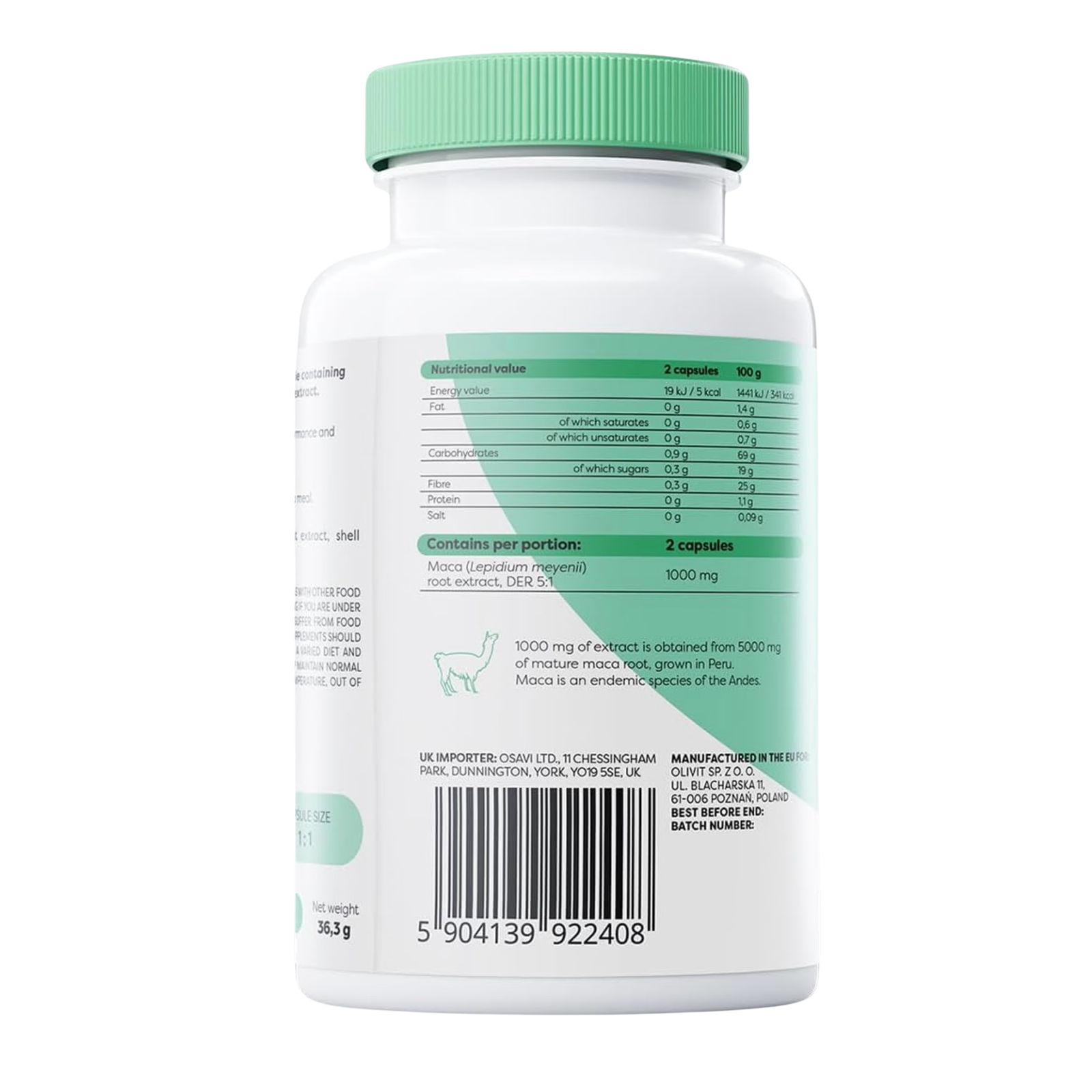 Osavi Maca 100mg 60 kapsula - Image 2