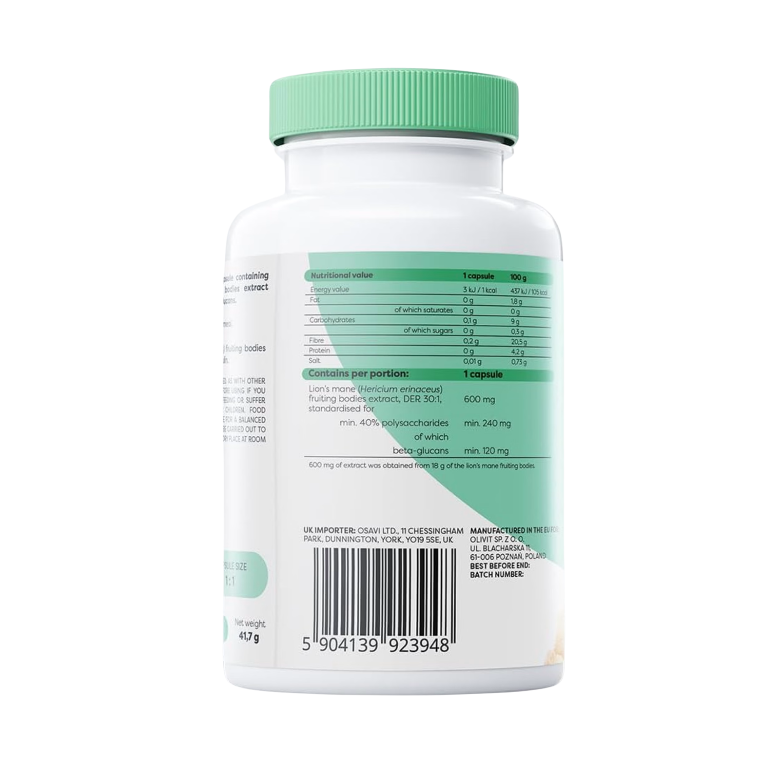 Osavi Lions Mane 600mg 60 kapsula - Image 2