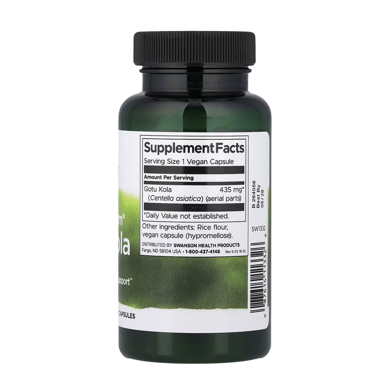 Swanson Gotu Kola 435mg 60 kapsula - Image 2