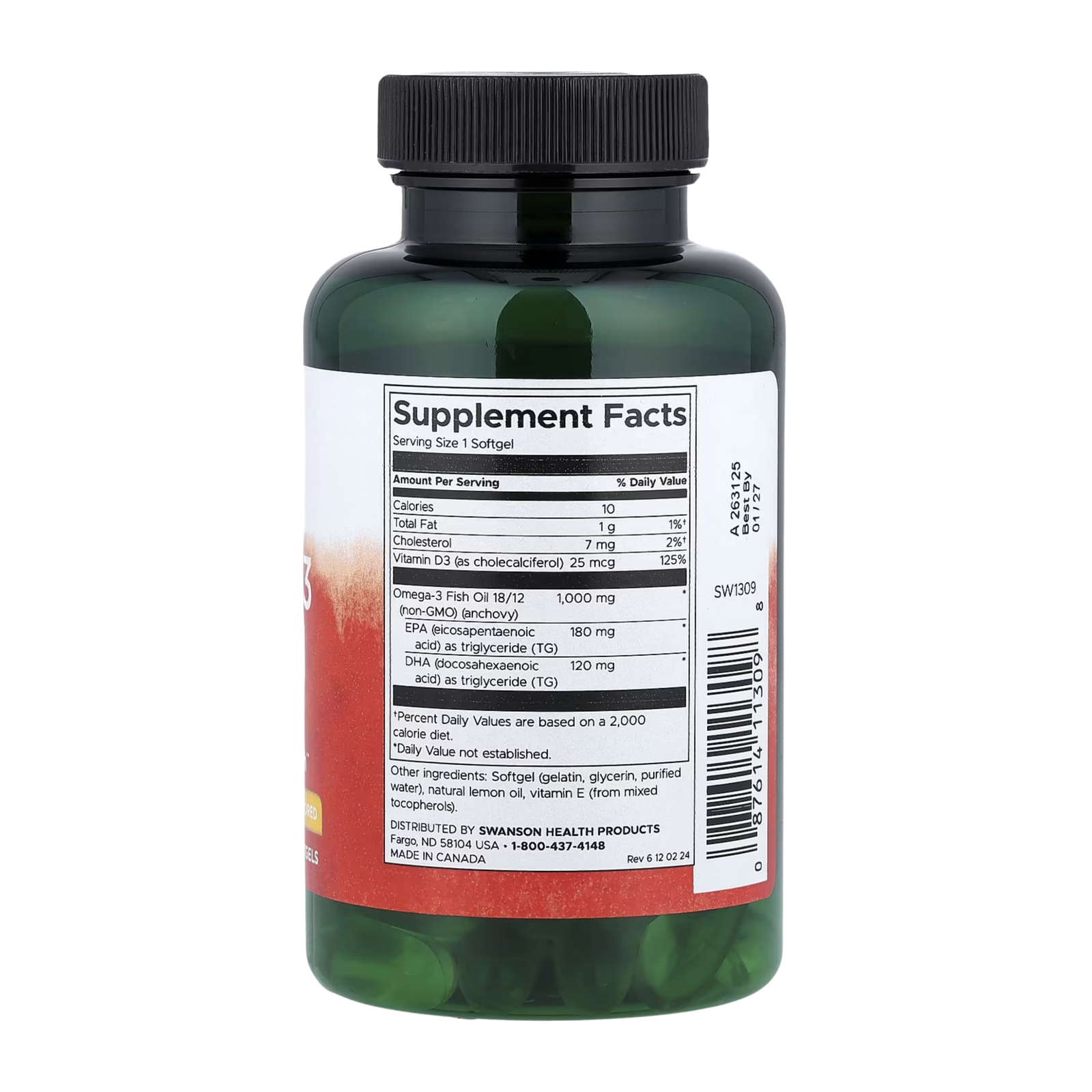 Swanson Omega 3 60 kapsula - Image 2