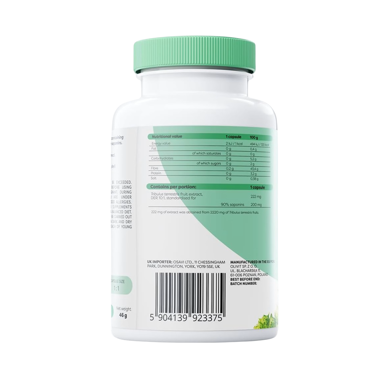 Osavi Tribulus Terrestris Saponins 200mg 90 kapsula - Image 2